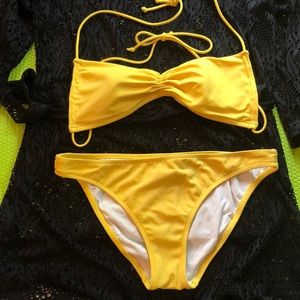 Victoria’s Secret Yellow Bandeau Swimsuit